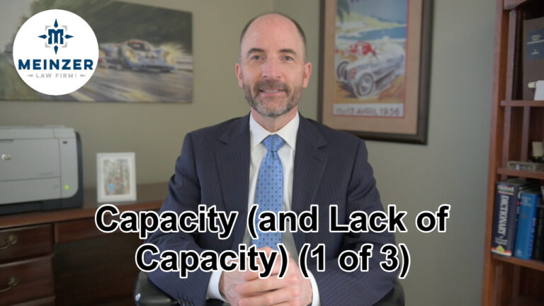 Andrew Meinzer covers Capacity and Lack of Capacity